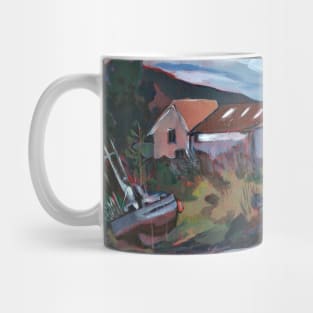 vancouver island beach boat Mug